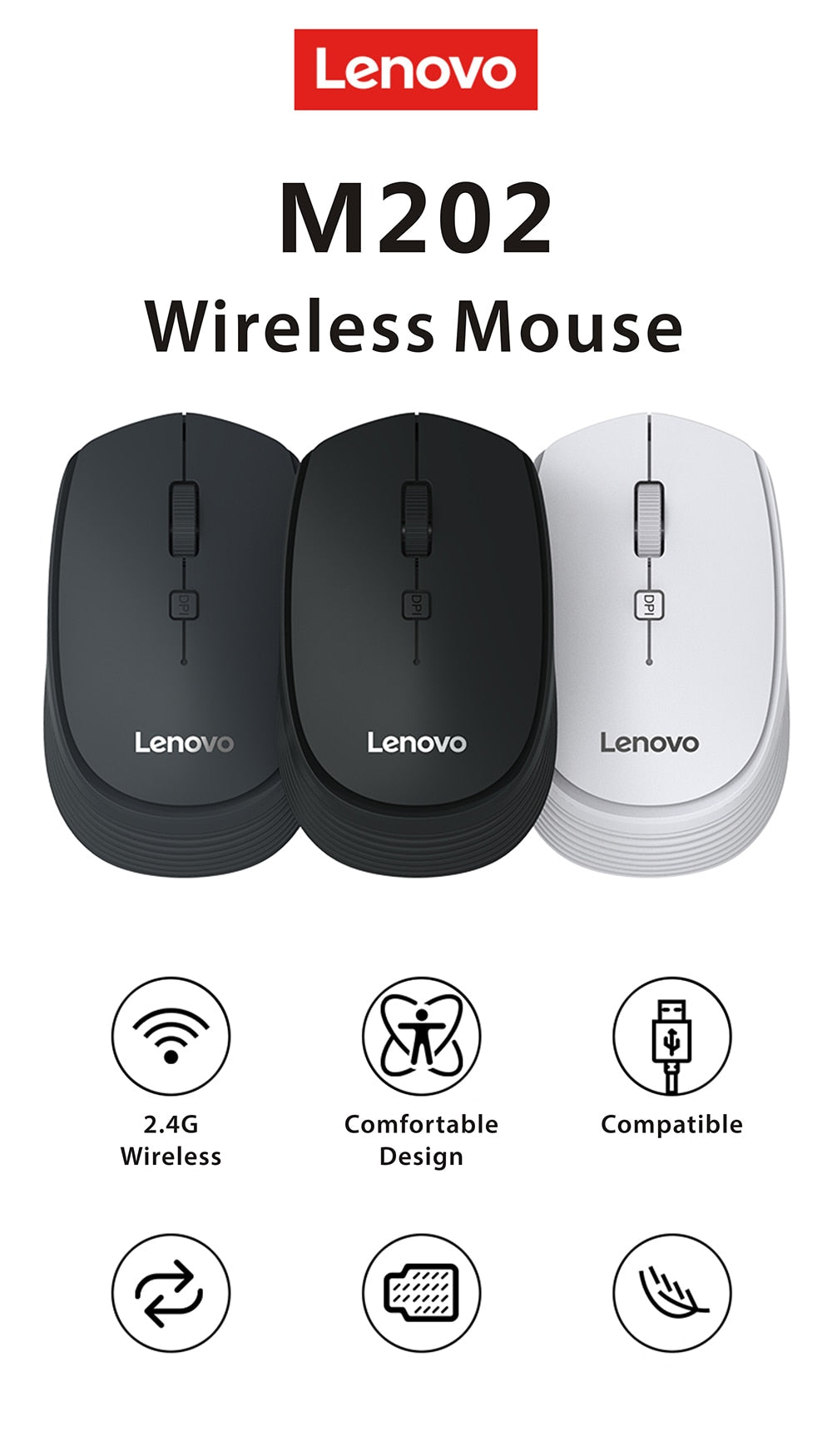 Lenovo Mouse Wireless M202 Lenovo Mouse Wireless M202